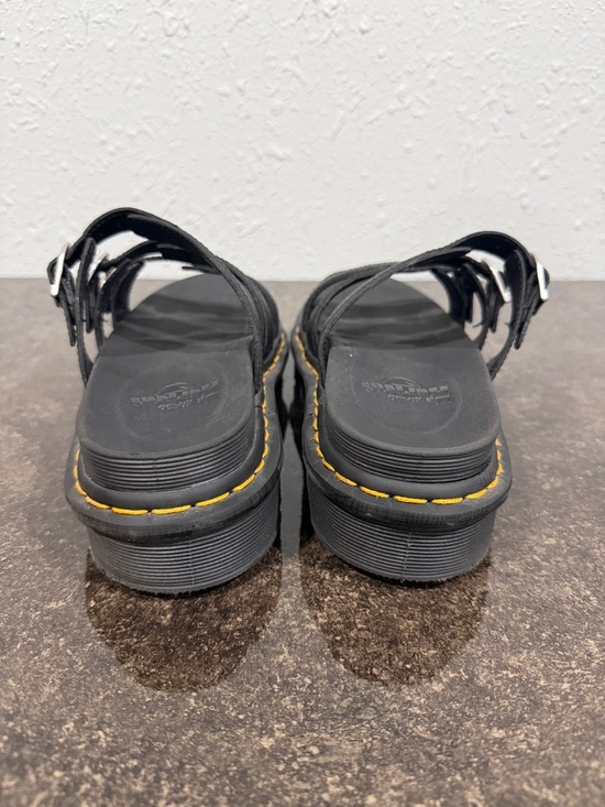 Dr. Martens Black Blaire Leather Slide Sandals Size 8 - Picture 3 of 7